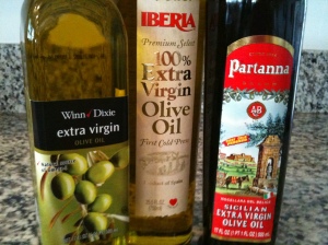 Three olive oil brands